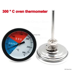 300ยฐC Degrees Oven Thermometer Stainless Steel Grill BBQ Thermometer Instruments 52mm Barbecue Temperature Gauge Kitchen Cooking