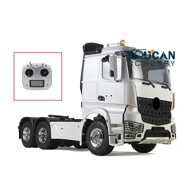 TOUCAN 3Axles Low Top 1/14 RC Tractor Truck Remote Control Construction Vehicle Car Outdoor Toys for Boys Gift Trailer 