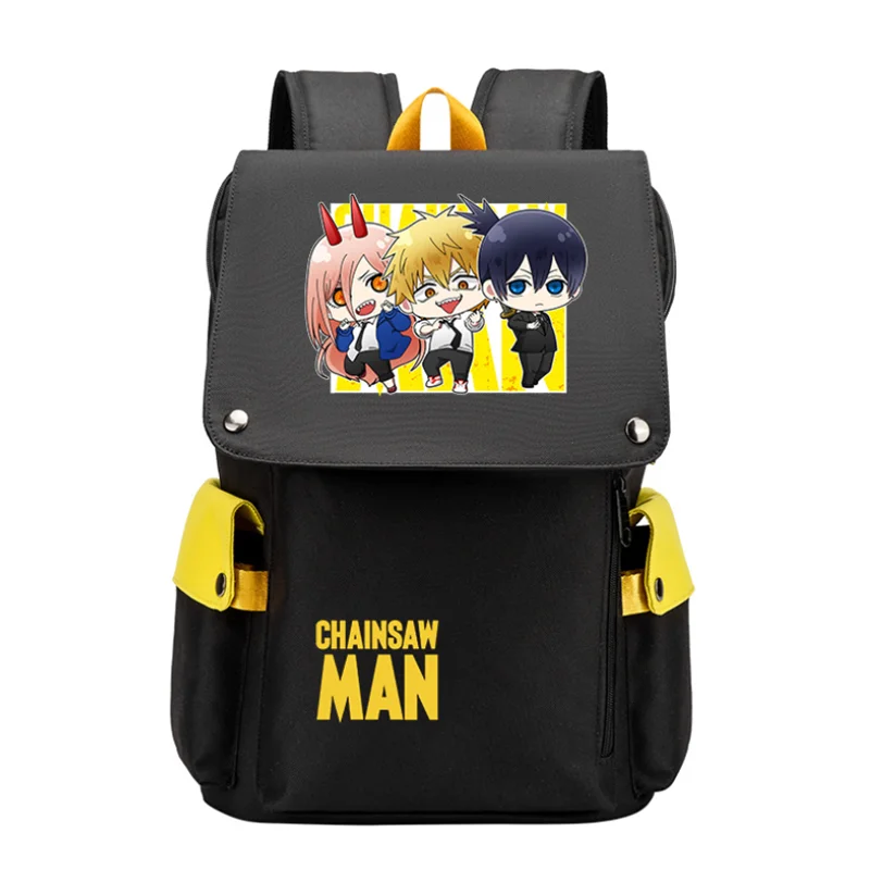 

Anime Chainsaw Man Power Denji Backpack Teenarges Schoolbag Men Women Causal Mochila USB Laptop Travel Outdoor Bags