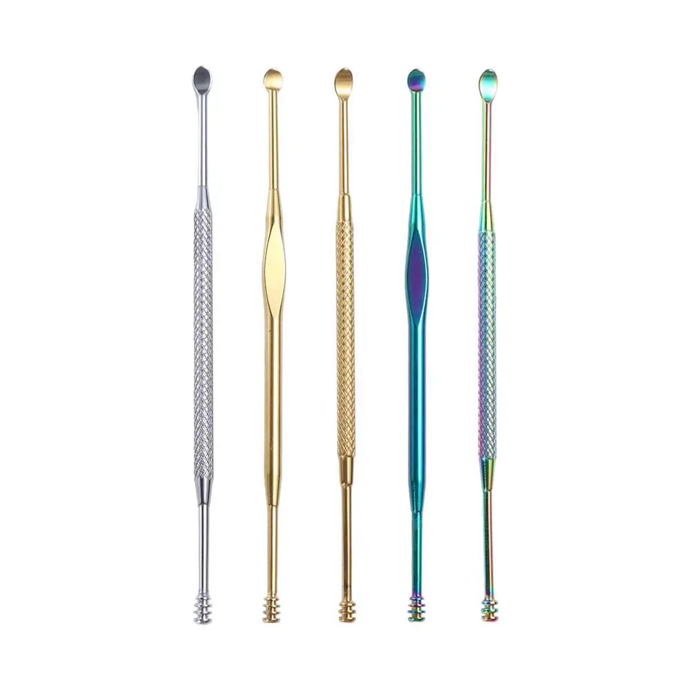 Aço inoxidável Ear Picks, remoção de cera, Cureta Remover, Cleaner, Care Tool, Ear Pick, Ferramentas de Beleza, 1Pc