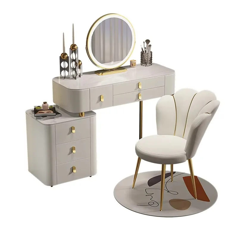 Dresser Makeup Vanity Table Mirror Drawer Salon Girls Vanity Table Modern Storage Tocador De Maquillaje Bedroom Furniture