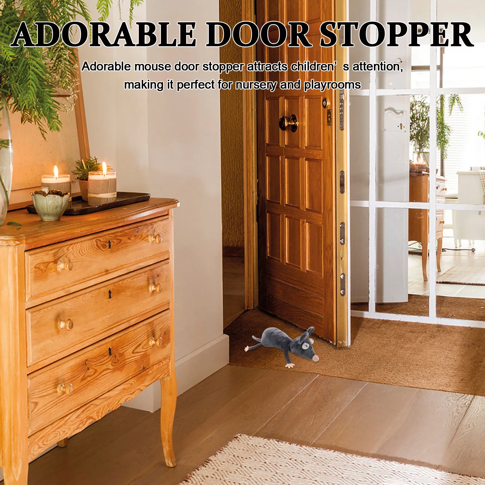 

Funny Mouse Door Stopper Decorative Cute Doorstop for April Fools Pranks Office Bedroom Dorm Room Realistic Mouse Prank Jokes