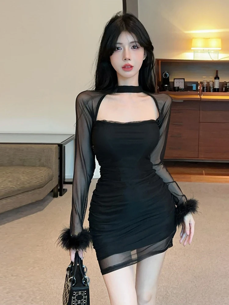 

Сексуальная ажурная длинная юбка Sve Me Dr, облегающая облегающая юбка Bell Bot Hing, линия талии Spicy Girl Sle Date Dr