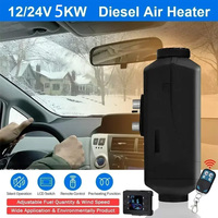 5KW Diesel Parking Heater 12V 24V Low Noise Air Heater Complete Kit For Truck Bus RV Trailer Boat Van Camper Winter Heating