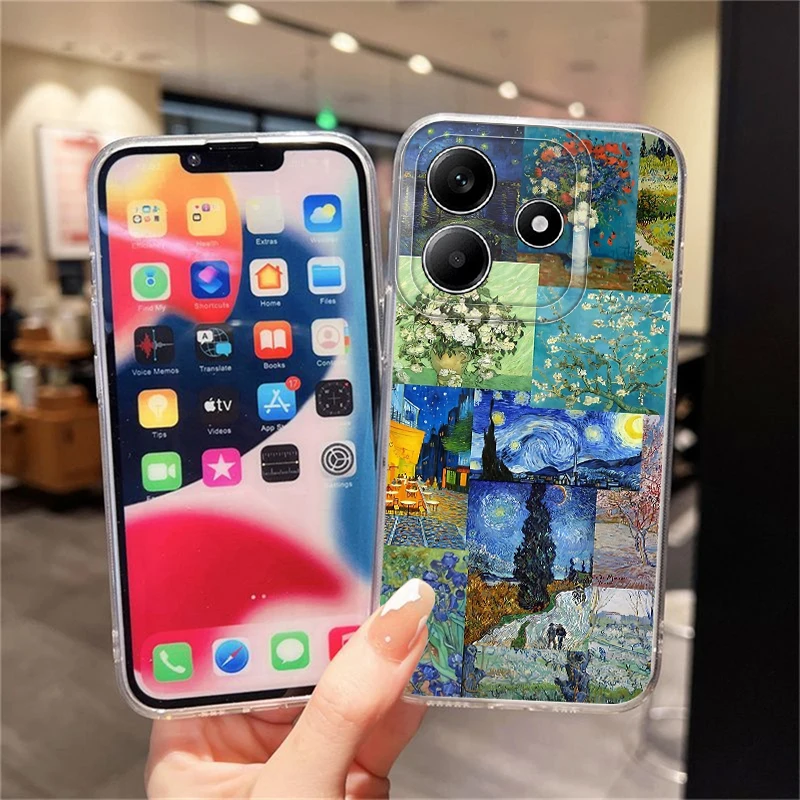 حافظة فان جوخ عباد الشمس لهاتف Xiaomi Poco X3 NFC X3 Pro غطاء هاتف ناعم