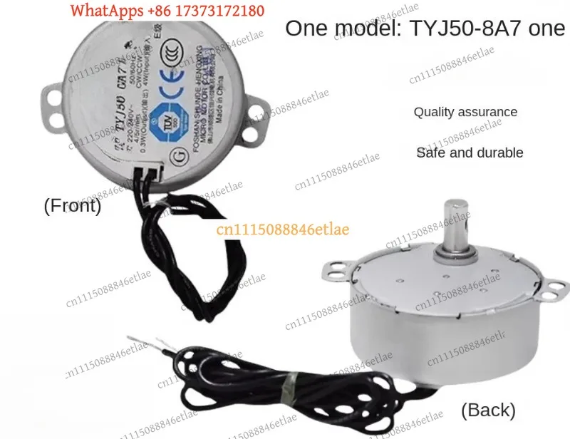 TYJ50-8 Synchronous Motor 220V 50/60Hz 4/5RPM CW/CCW 7mm D Shaft for Fan Parts