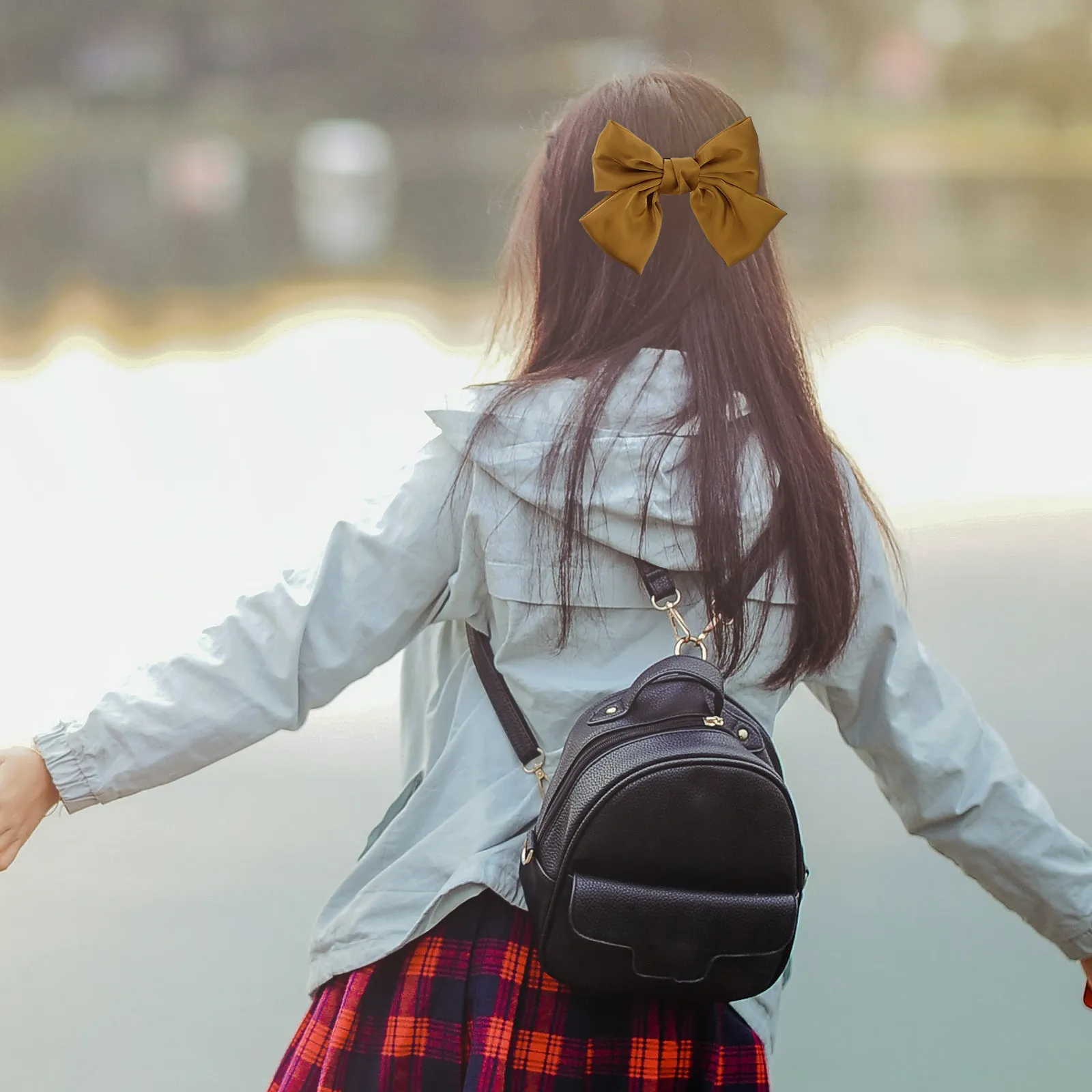 

9Pcs Bow Hair Clips Zinc Alloy Fabric Hair Ribbon Barrette Strong Hold for Women Teen Hairstyling Accessories