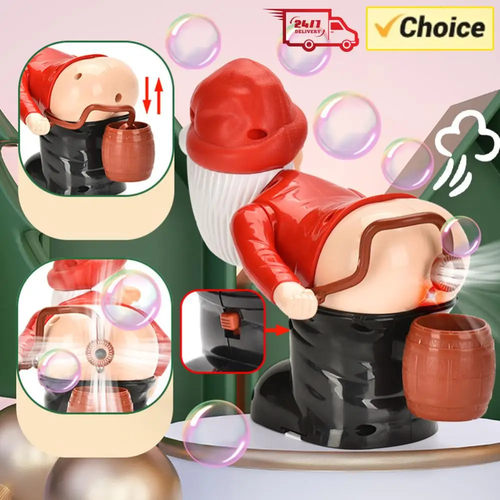 1-5PCS Kerst Kerstman Bubble Machine met Muziek/Licht Scheten Zeepbel Speelgoed Elektrische Santa Butt bubble Blower Kerstcadeau