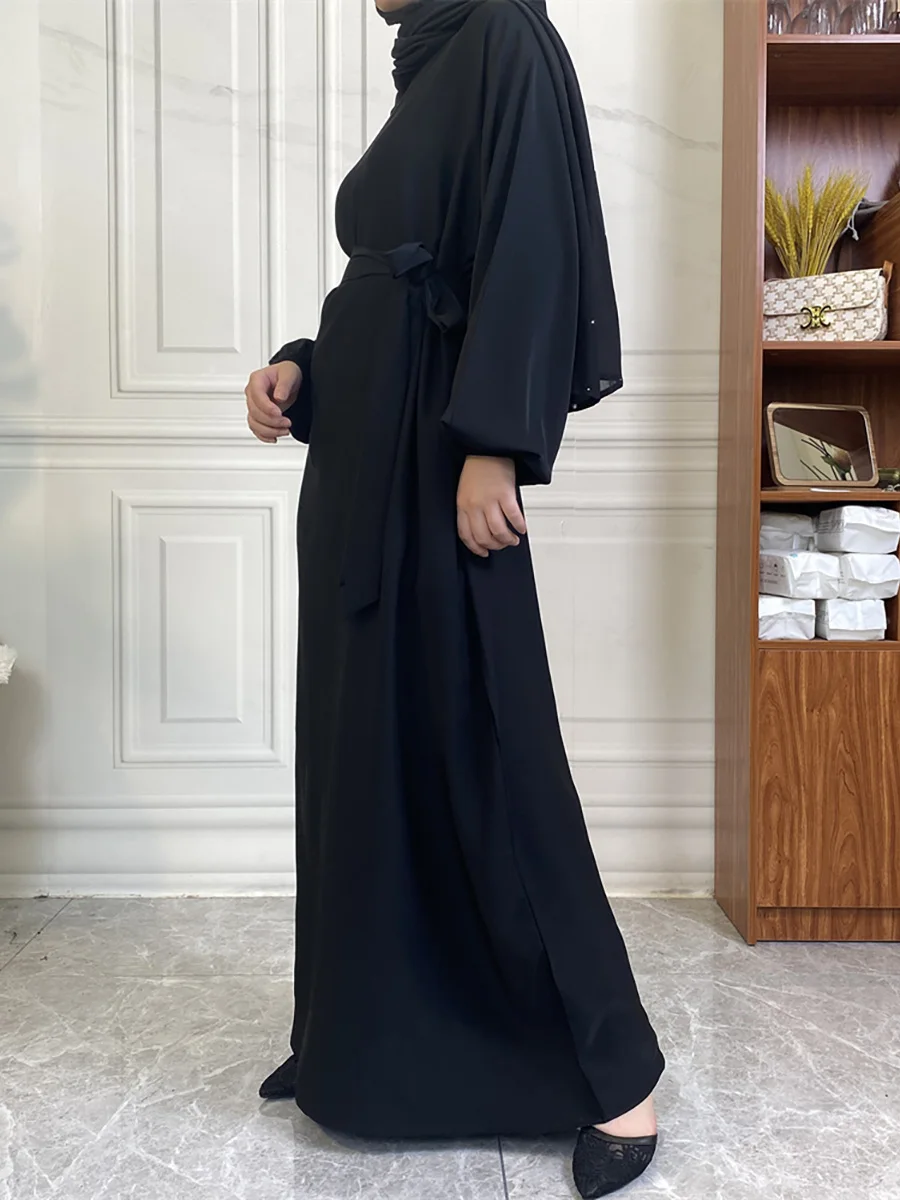 حار سيلي أسلوب بسيط فساتين مغربية قفطان تركيا بلون الخليج عبايات المرأة الإسلامية فستان طويل مسلم السعودية رداء رمضان 53