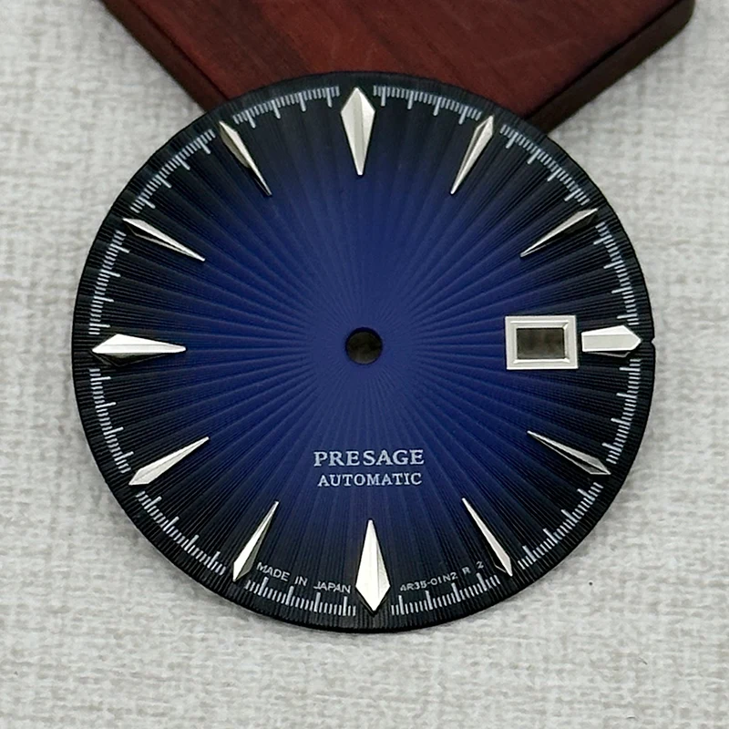 35mm Dial Cocktail Dial With A Sunburst Finish Featuring A Single-Date Display NH35 Dial For Fit NH35 NH36 Movements Watch Dial