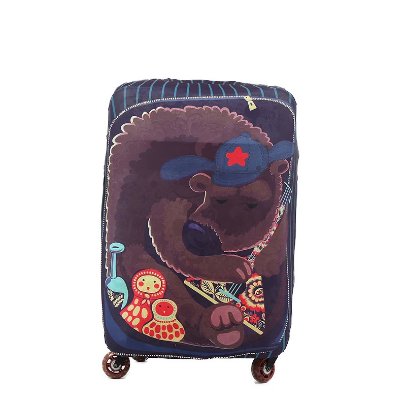 Elastic World Map Luggage Protective Cover Zipper Suit For 18-32 inch Bag Suitcase Covers Trolley Case Cover Travel Accessories