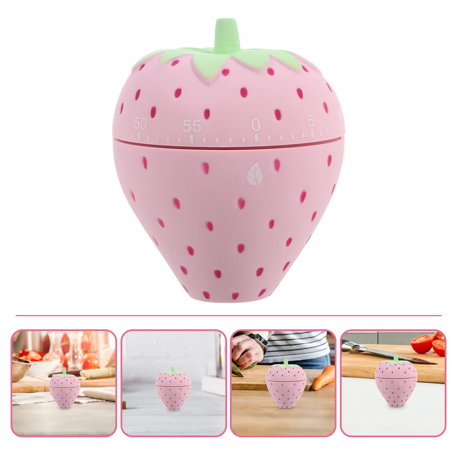 

Adorable Timer Creative Clock Plastic Student Time Manager Kitchen Baking Timer (Strawberry) kitchen timer