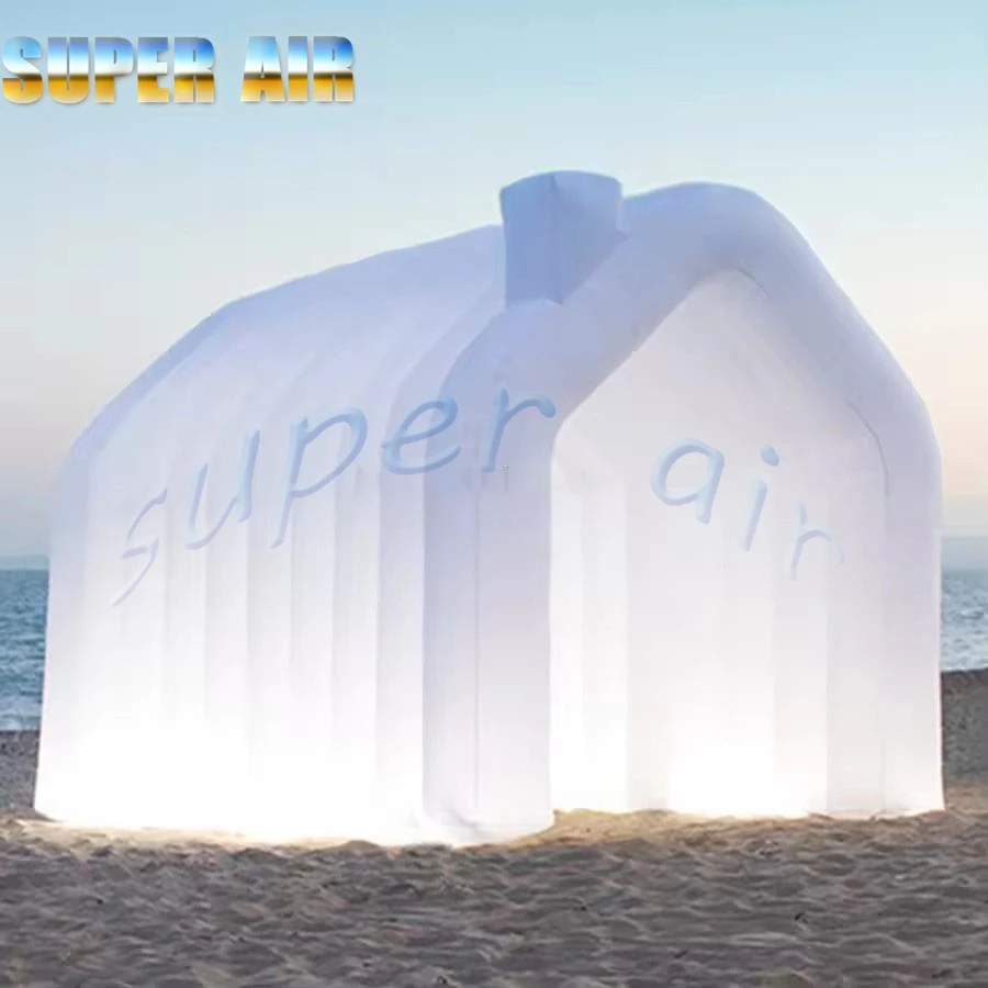 Beautiful outdoor inflatable tunnel arch white inflatable arch for trade show decoration