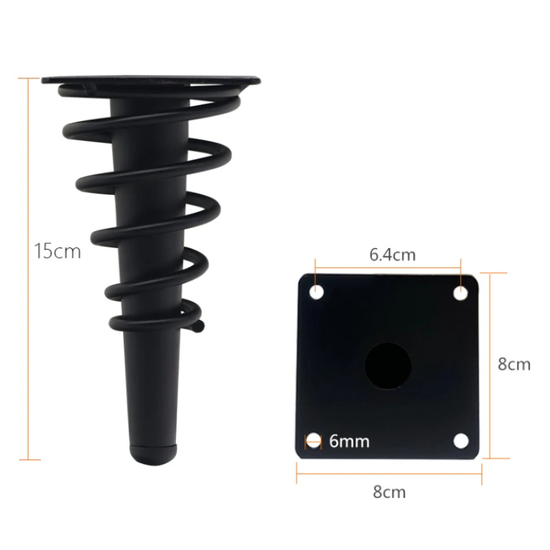 Spring‑Loaded Metal Furniture Support Legs Replacement Feet for Sofa TV Cabinet Bathroom Vanity Coffee Table Furniture Legs