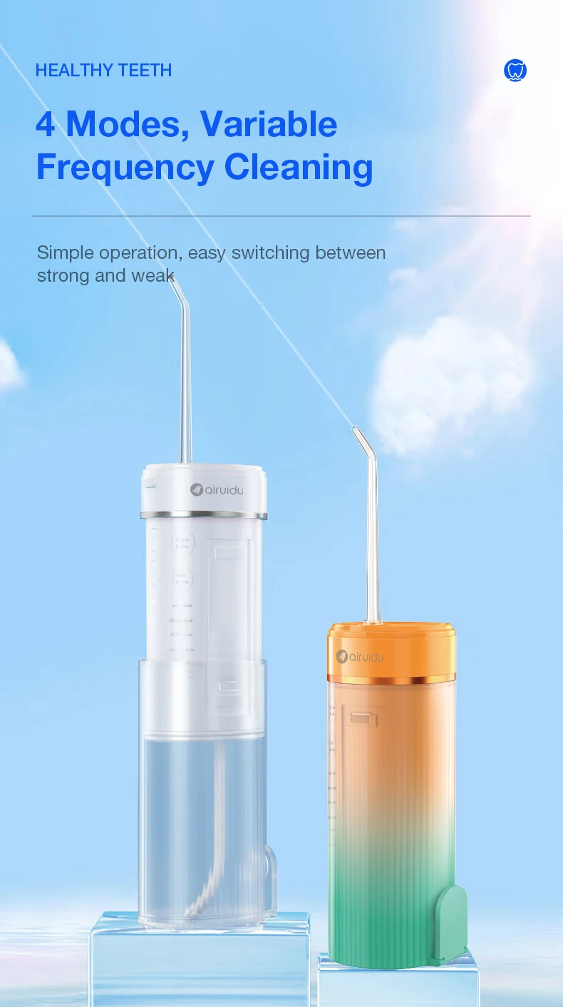 

Airuidu 2025 Newest Portable Oral Irrigator Dental Teeth Whitening Flosser Tooth Cleaner Waterpulse Water Thread For Teeth Clean