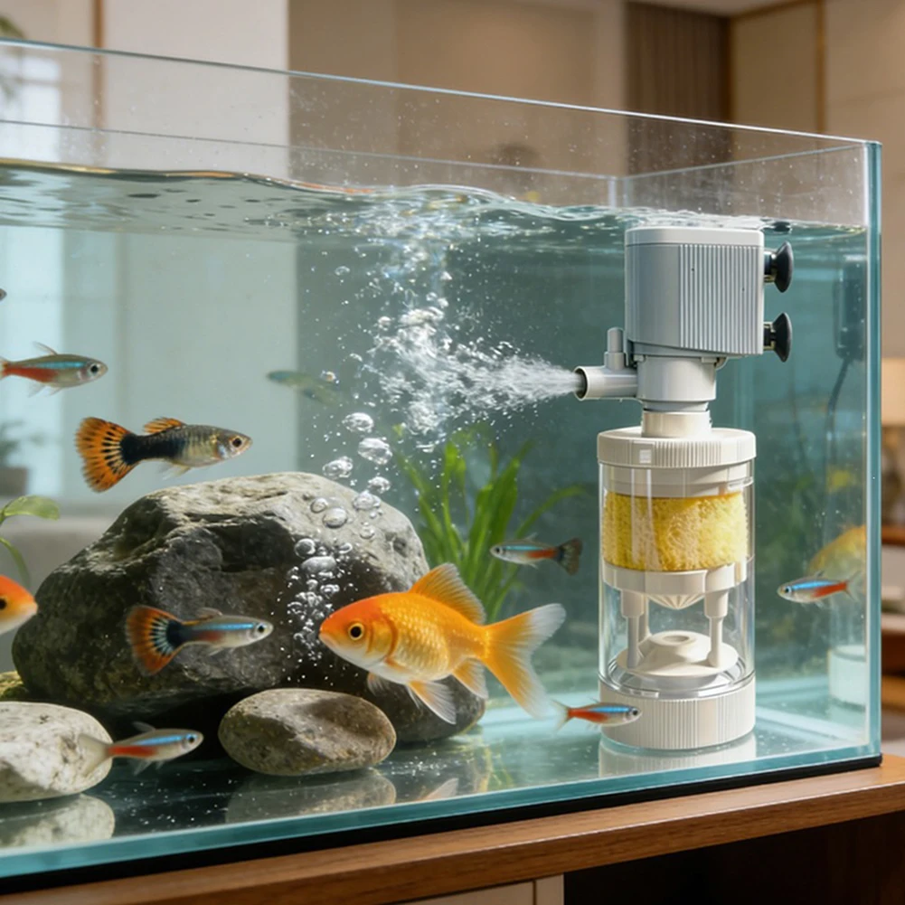 고효율 수조 필터 자동 에너지 절약형 잠수정 필터 흡입 - Aquarium Marine Filter 리뷰 및 가격