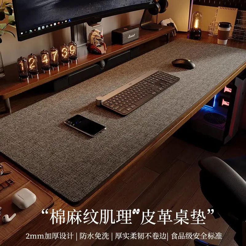 

Desk Mat Computer Table Mat Leather Tablecloth Writing Desk Mouse Mat Table