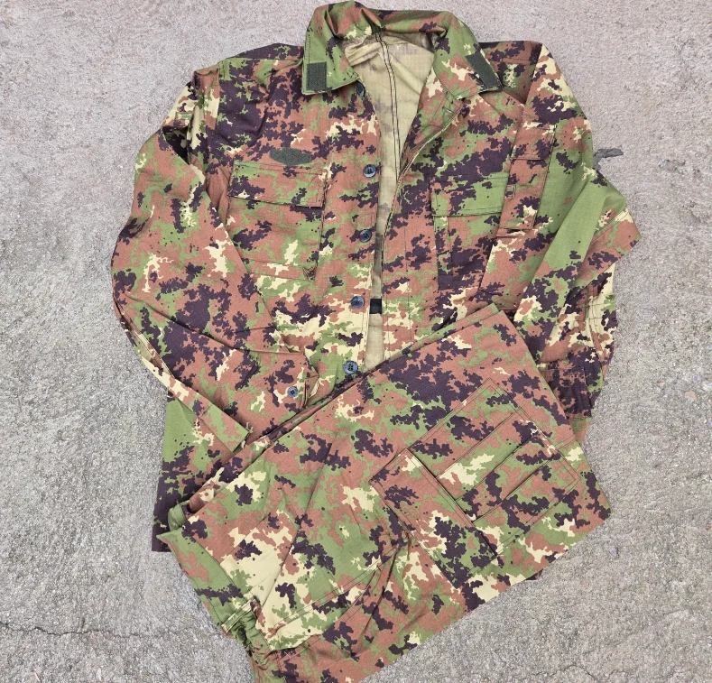 Italian Camouflage Unifrom Man Suit Spring Green Include Jacket Pants