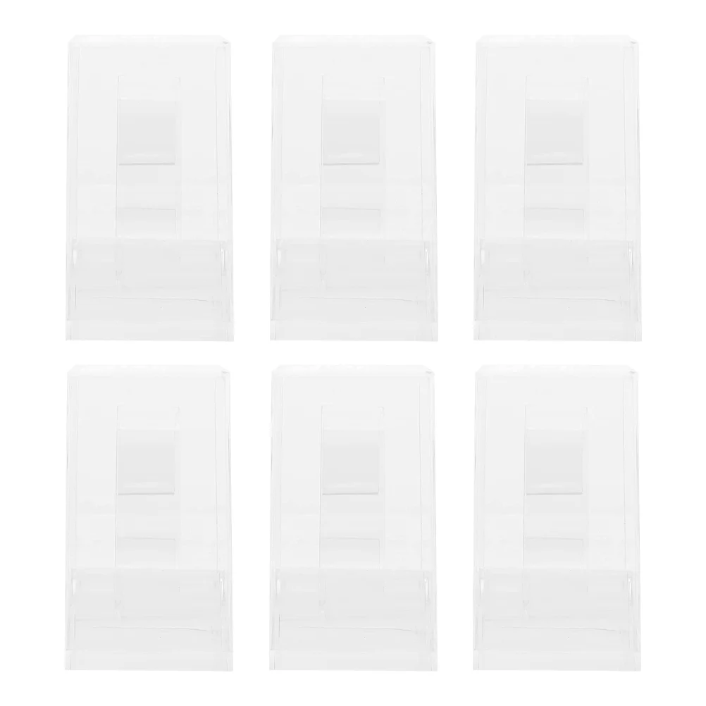 

6 Pcs Watch Storage Box Men's Holder Stand Boxes Display Case Bins Clear Man Business Watches for Anti-scratch Earrings