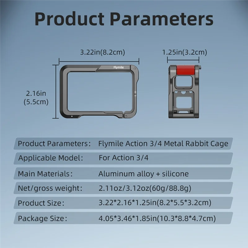 Полнокадровый защитный корпус ABDE-Flymile для камеры DJI Osmo Action 4 Action 3 для штатива
