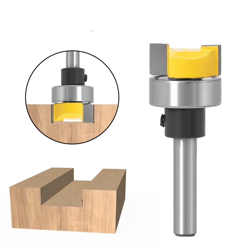 6 مللي متر 6.35 مللي متر 8 مللي متر عرقوب النجارة الوجه مطحنة قطر 19.05 مللي متر (3/4 بوصة) نمط راوتر بت مع تحمل النجارة طحن cutte