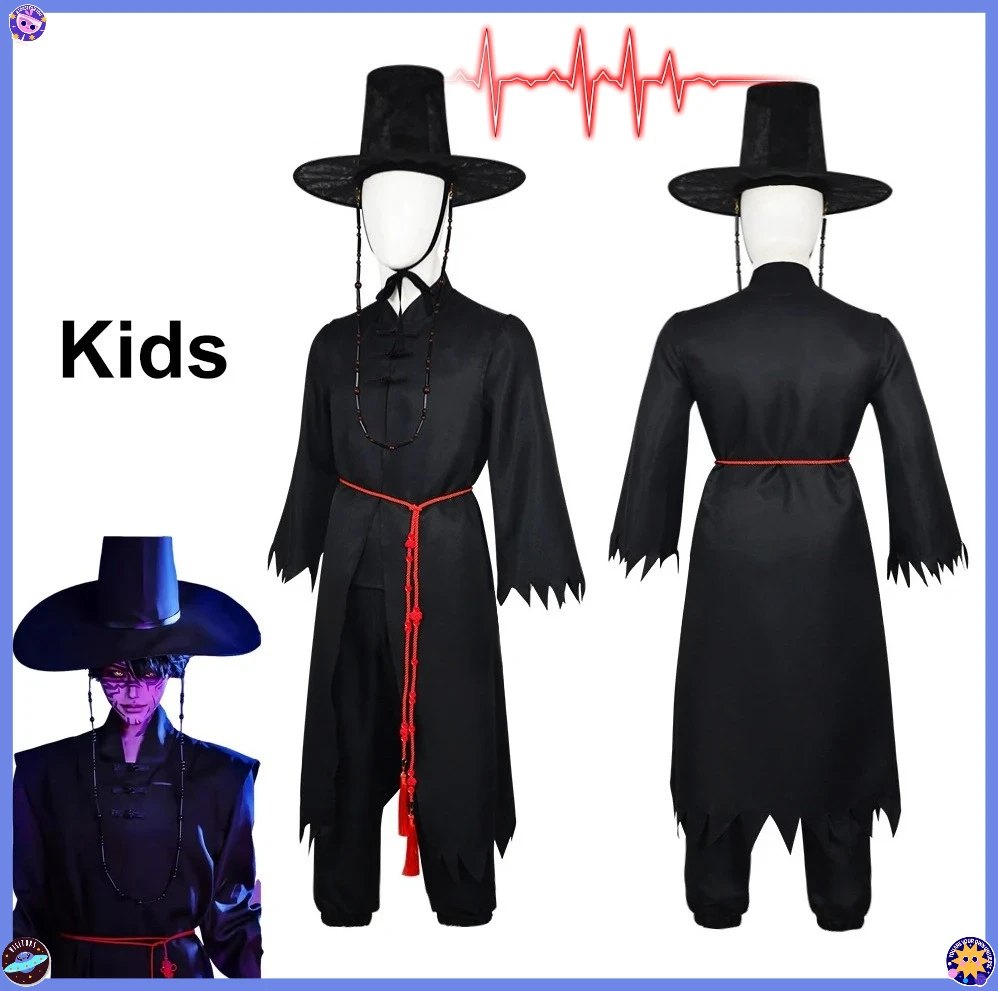 مجموعة أطفال KPOP الأولاد تأثيري حلي الصبي الصغير أنيمي تأثيري الملابس هالوين عيد الميلاد كرنفال حفلة موحدة الدعامة