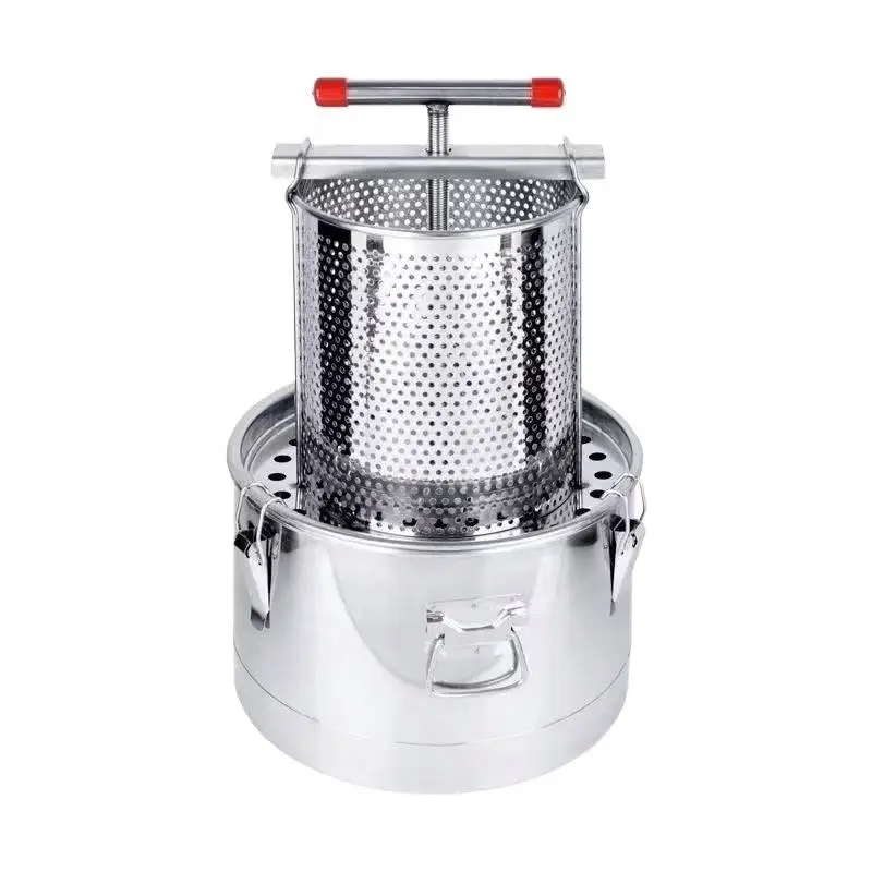 

Large 18-liter honey press, all stainless steel large press honey lees with barrel filter integrated fruit and vegetable press