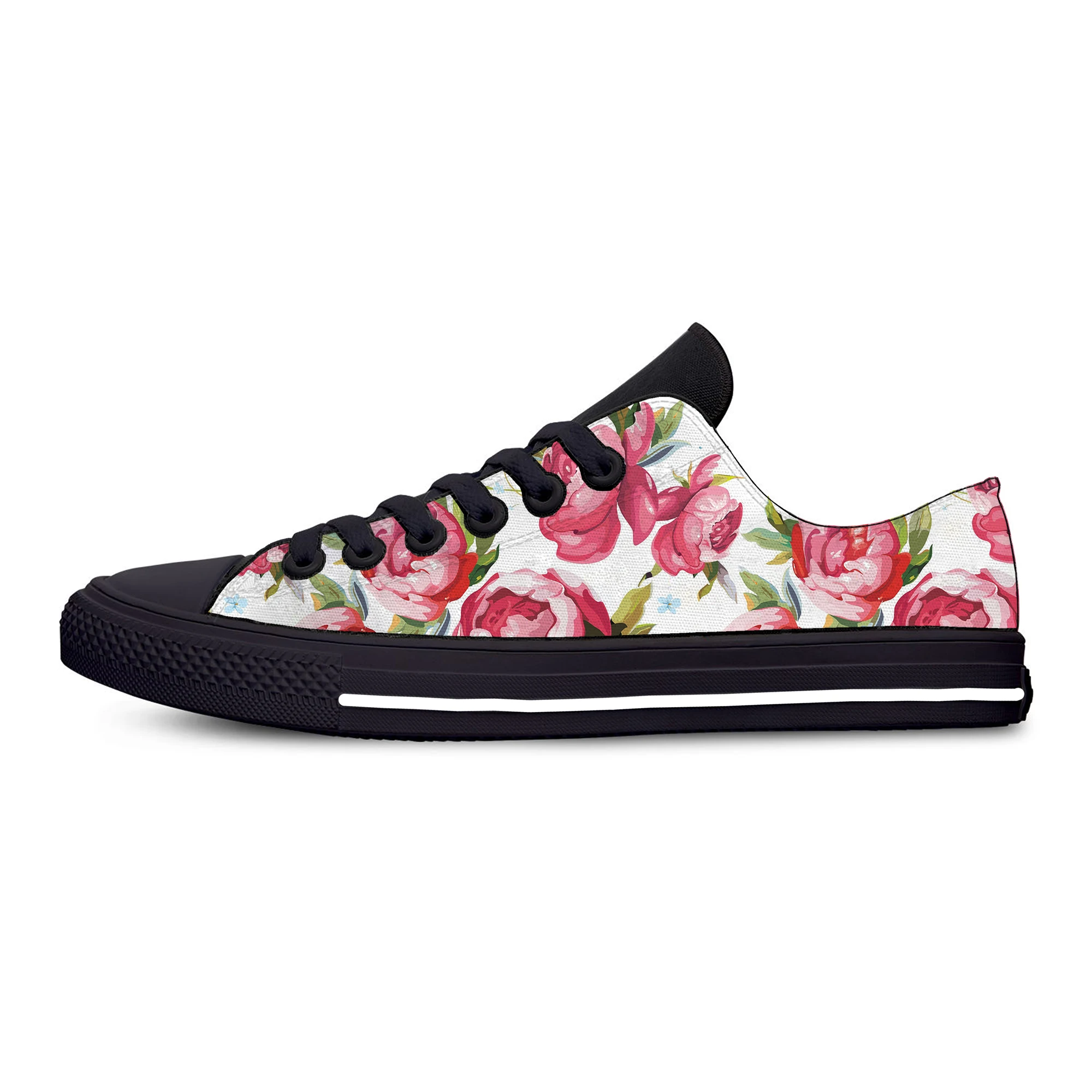 Quente legal verão moda homem mulher floral leve mais recente tênis clássico sapatos de lona alta qualidade baixo superior sapatos de placa