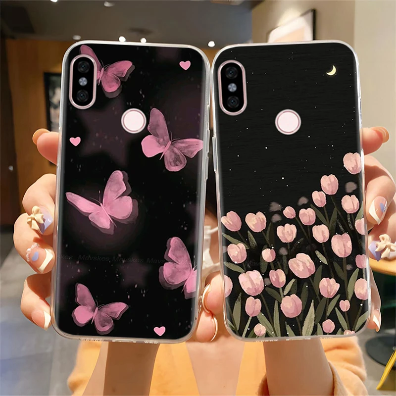 ل Redmi ملاحظة 5 نوت 5 برو واقية قذيفة لينة سيليكون جراب هاتف الكرتون رسمت الغطاء الخلفي ل Redmi ملاحظة 5 6 برو Fundas