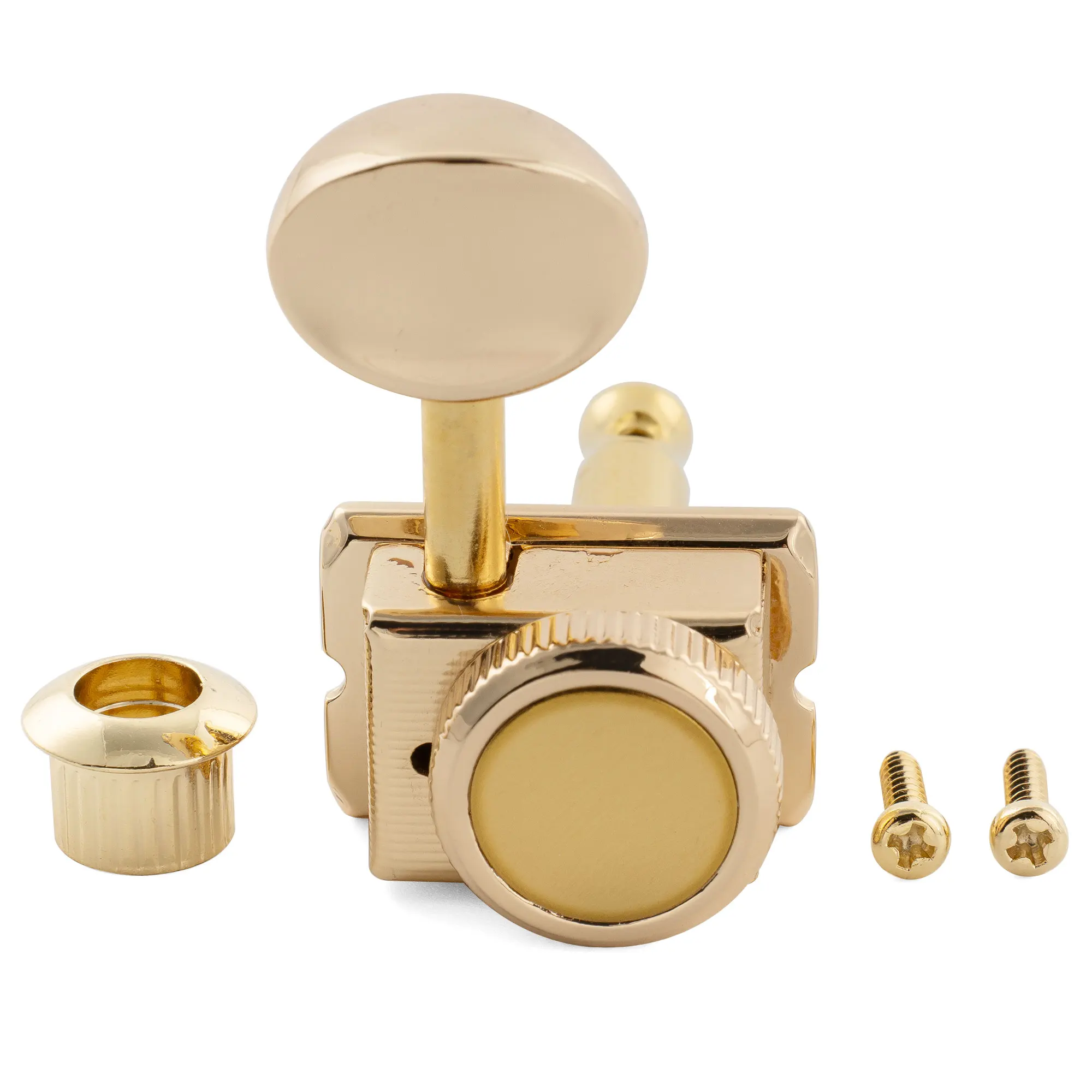 Musiclily Pro R15T 6-in-line 14:1 Ratio Semi Closed Vintage Hybrid Style Locking Machine Heads Tuners for Fender Squier ST Tele view 4