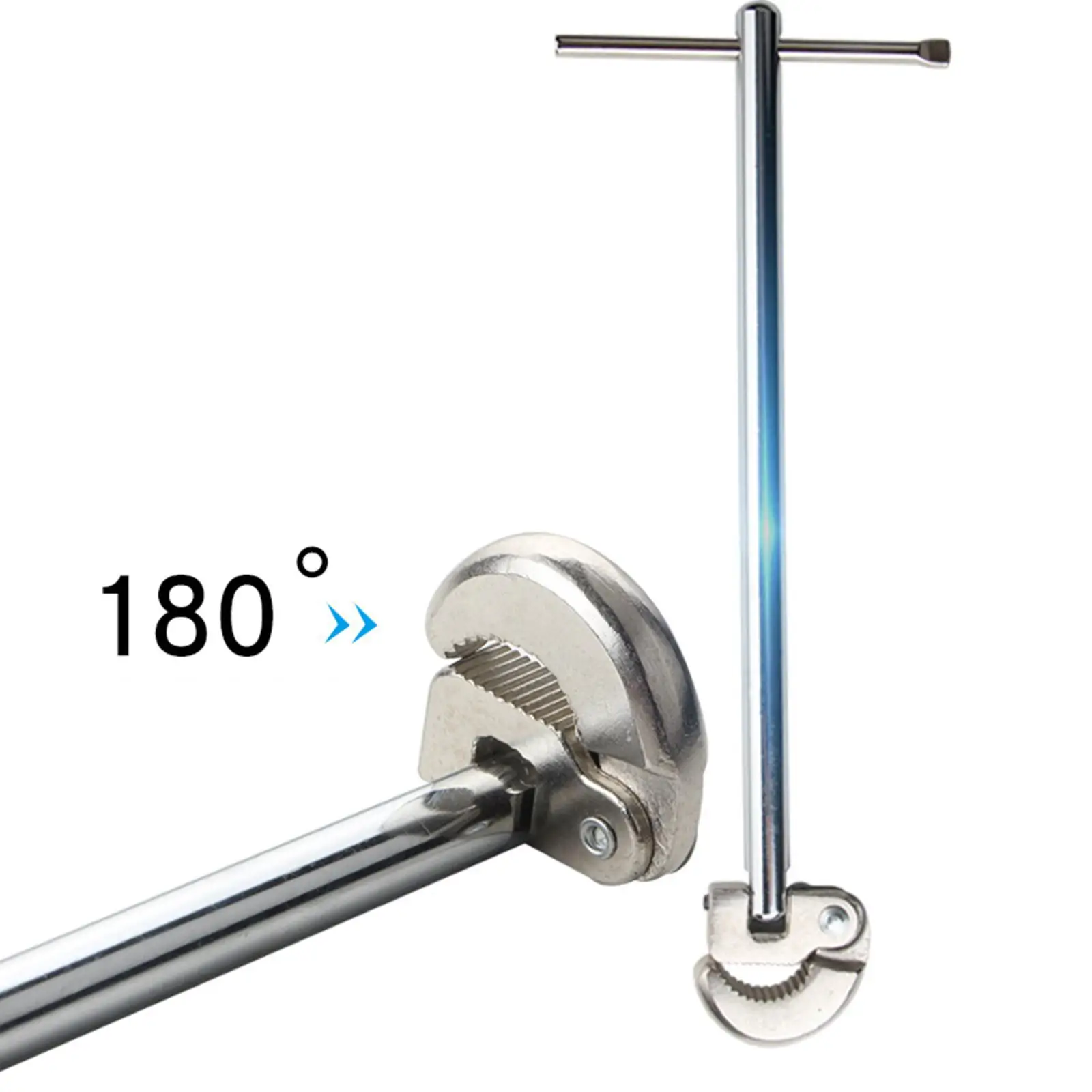 Portable 12in Basin Wrench Practical Plumbing Tool for Kitchen Bathroom Home