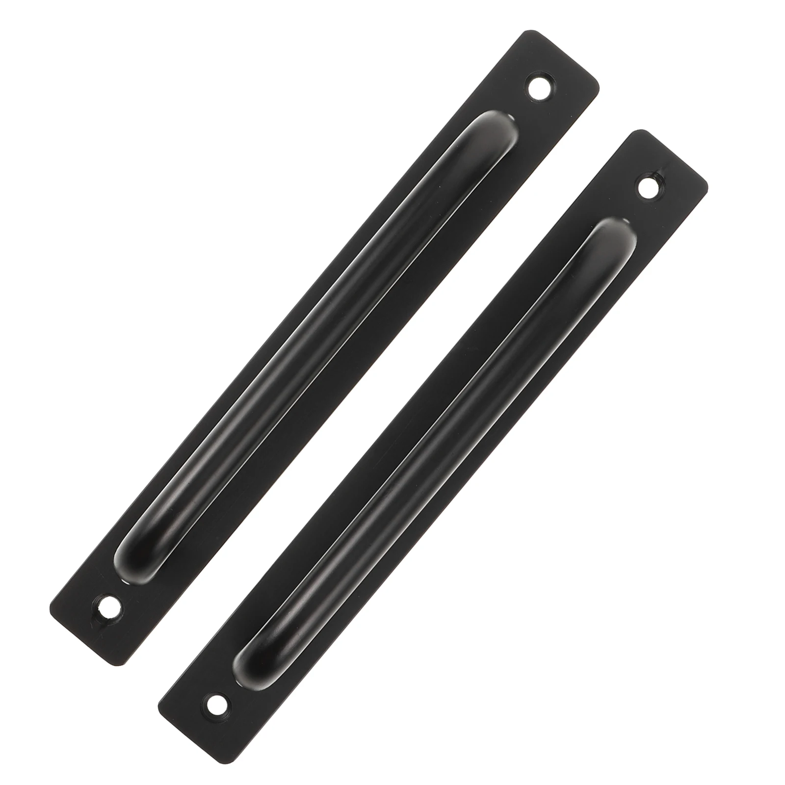 

2PCS Door Handles Aluminum Alloy Black Pulls for Bathroom Cabinet Gates Sliding Doors Hardware Kitchen Bedroom