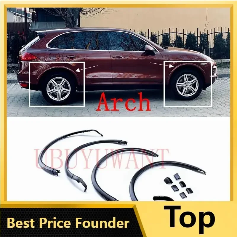 UBUYUWANT High Quality Auto Mudguards Car Fender Wheel Eyebrow Protector Wheel Arch Trim Strip  For Porsche Cayenne 2011-2014