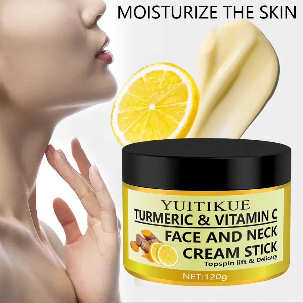 YUITIKUE فيتامين C وكركم كريم الوجه والرقبة - لا يسبب الحساسية، ثبات وتفتيحها، ترطيب ويمتص بسهولة #1