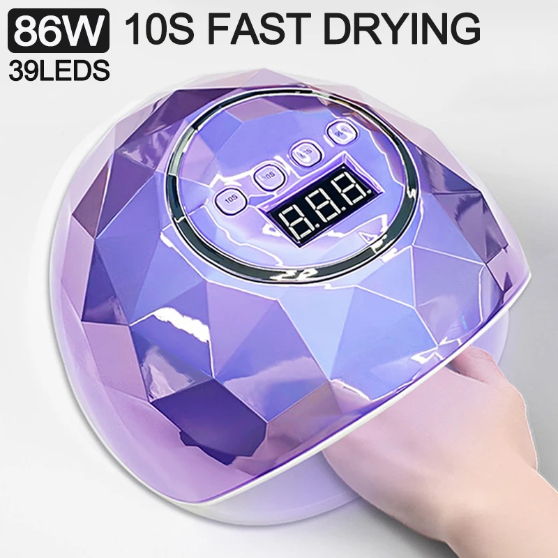 Powerful UV LED Nail Lamp For Drying All Gel Polish With 39 LEDs Fast Dryer Manicure Lamp With Smart Sensor 86W Nail Art Tools