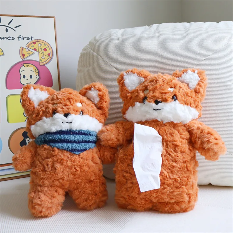 Плюшевые рюкзаки Highland Cow Fox с милыми животными, пушистые школьные сумки, кавайный мягкий пенал, сумки на плечо, детские подарки на день