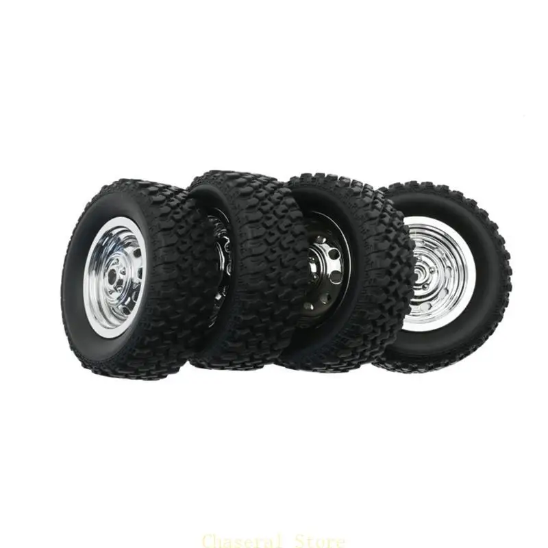 

E7CE 4pcs Wear Resistant Crawler Plastic Tires Suitable for MN78/ MN82 Drift Car DIY
