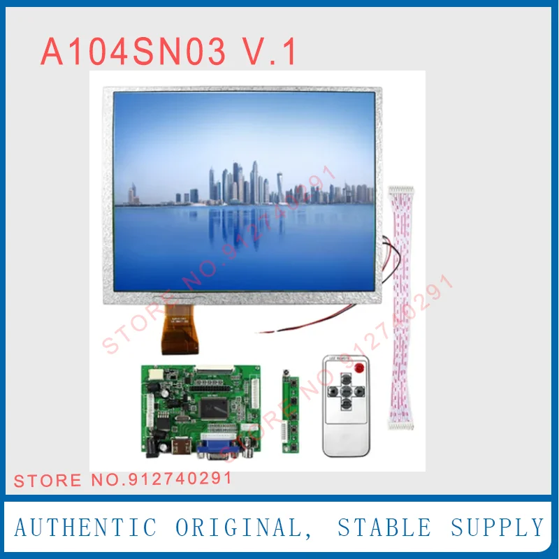 For 10.4 Inch 800*600 60 Pins 4:3 Display Monitor A104SN03 V.1 LCD Controller Driver Board HDMI VGA AV Module A104N03 V1