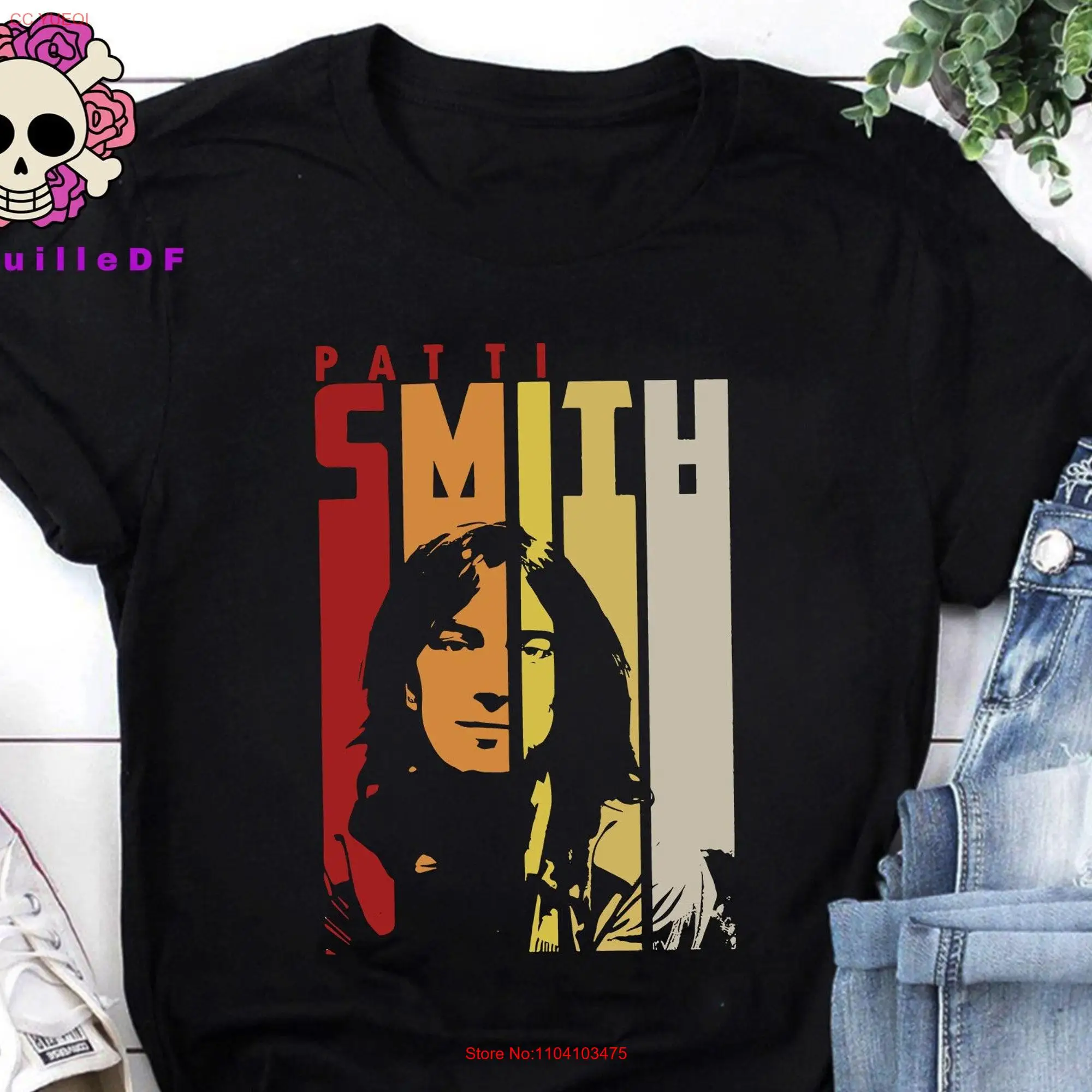 Vintage Retro Patti Smith T Shirt Classic Rock Music For Fan long or short sleeves