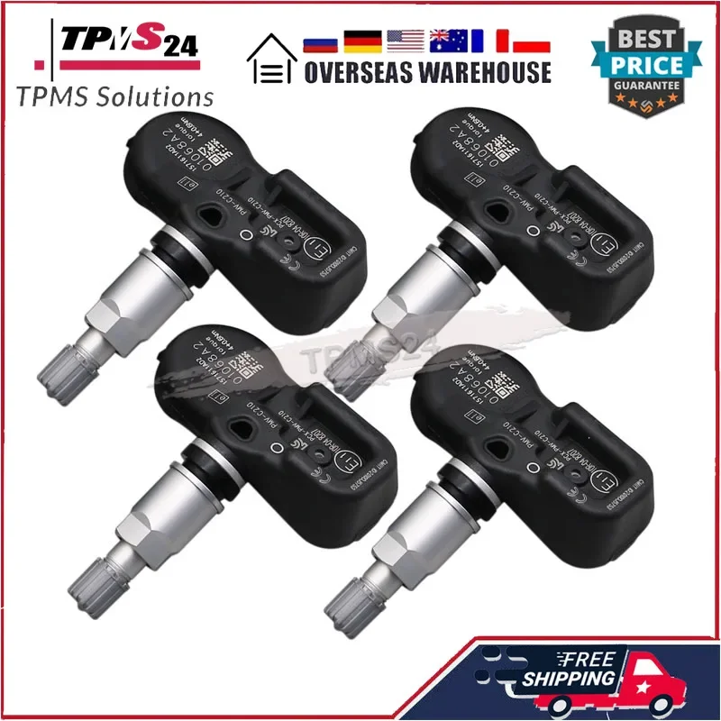 4PCS PMV-C210 For TOYOTA Avensis Auris RAV4 Yaris Verso 42607-02031 42607-02030 42607-30070 TPMS Car Tire Pressure Sensor 433MHZ