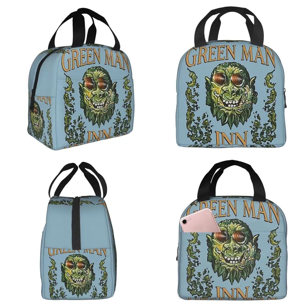 

The Green Man Inn - Изолированная сумка для обеда The Wicker Man для женщин, термосумка для офиса, портативная сумка-холодильник для еды, портативные ланч-боксы