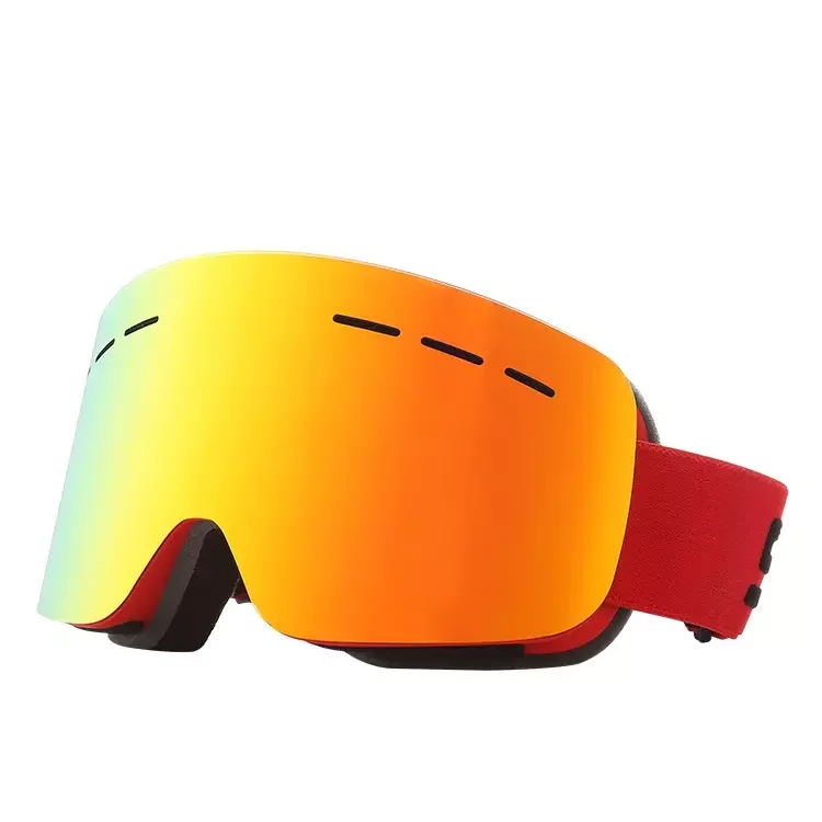 Gafas de esquí de doble capa con logotipo personalizado para hombre y mujer, máscara de esquí grande antivaho, UV400, gafas de Snowboard para nieve