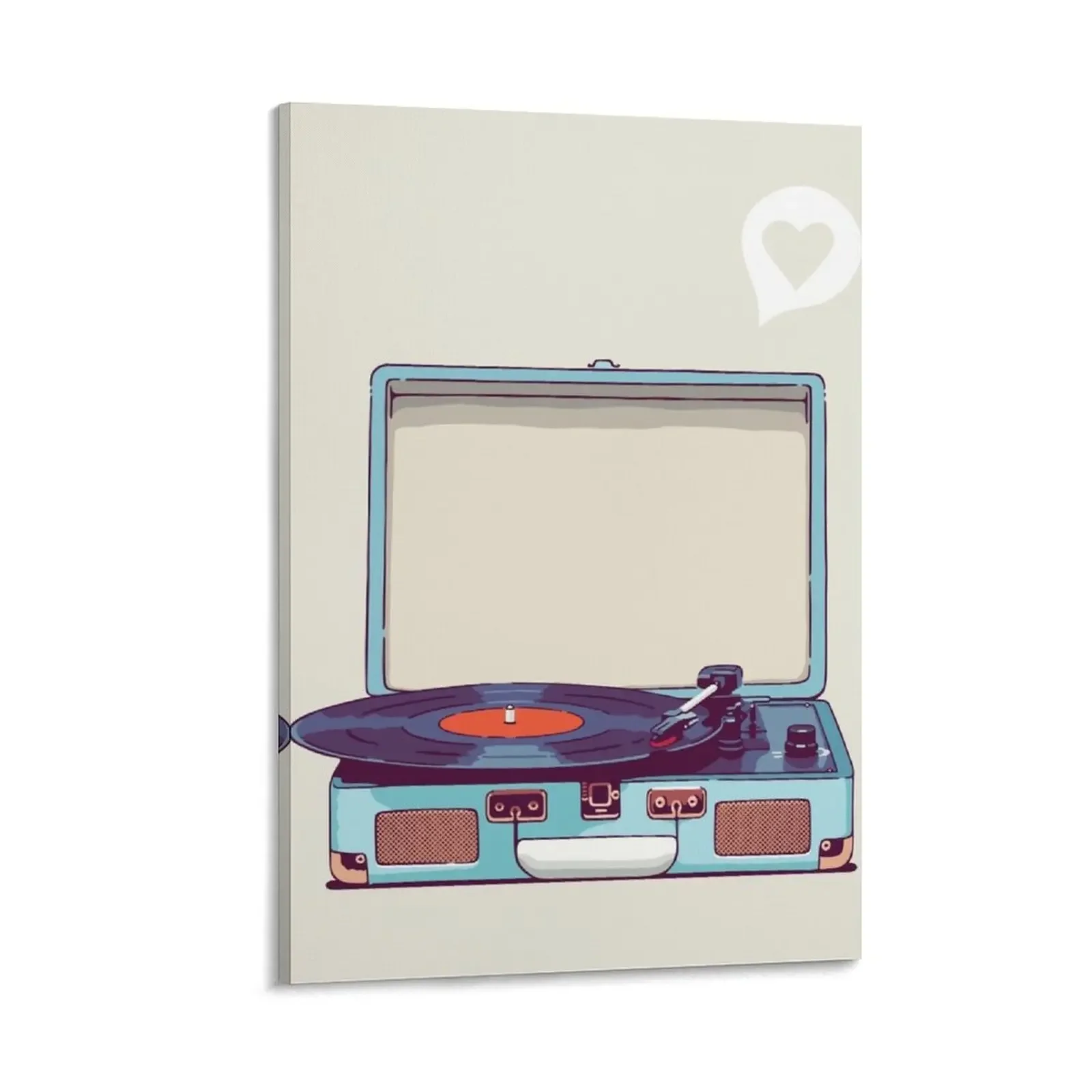 

Blue Vinyl Record Player Canvas Painting ornaments for home decorative wall poster