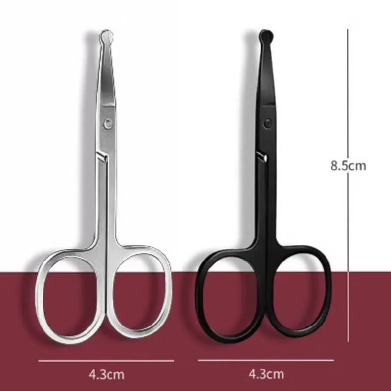 High Quality Hot Selling for Unisex Stainless Steel Black Round Head Safety Nose Hair Clipper(Does Not Harm The Nasal Cavity)