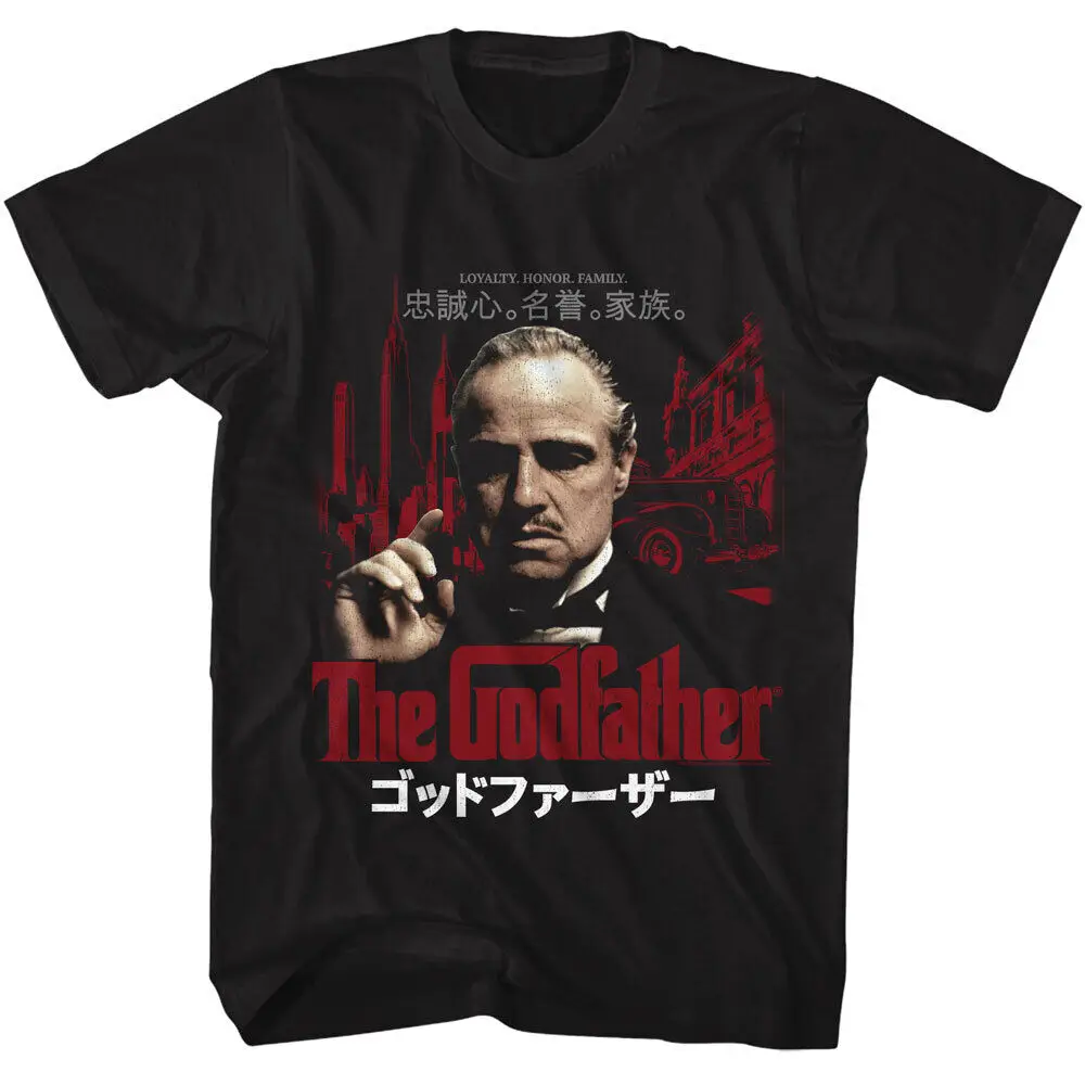 

The GodFather Movie Adult T-Shirt Don Corleone Japanese Poster Sizes SM -5XL