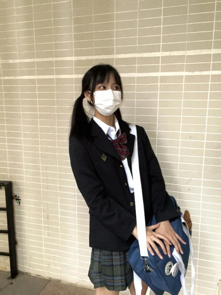 

Темно-синяя футболка Ele с длинной талией и застежкой на пуговицах, школьный orm Sle, женское пальто Jaet, дизайн, оригинальный JK Faion