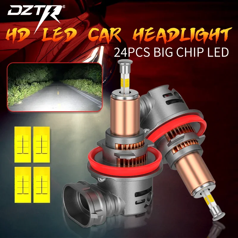 

H11 H7 LED Car Headlight Bulb Canbus 70W 30000LM Light for Car 360 Degree Turbo Mini HeadLamp Size Wireless with Fan 6000K 12V