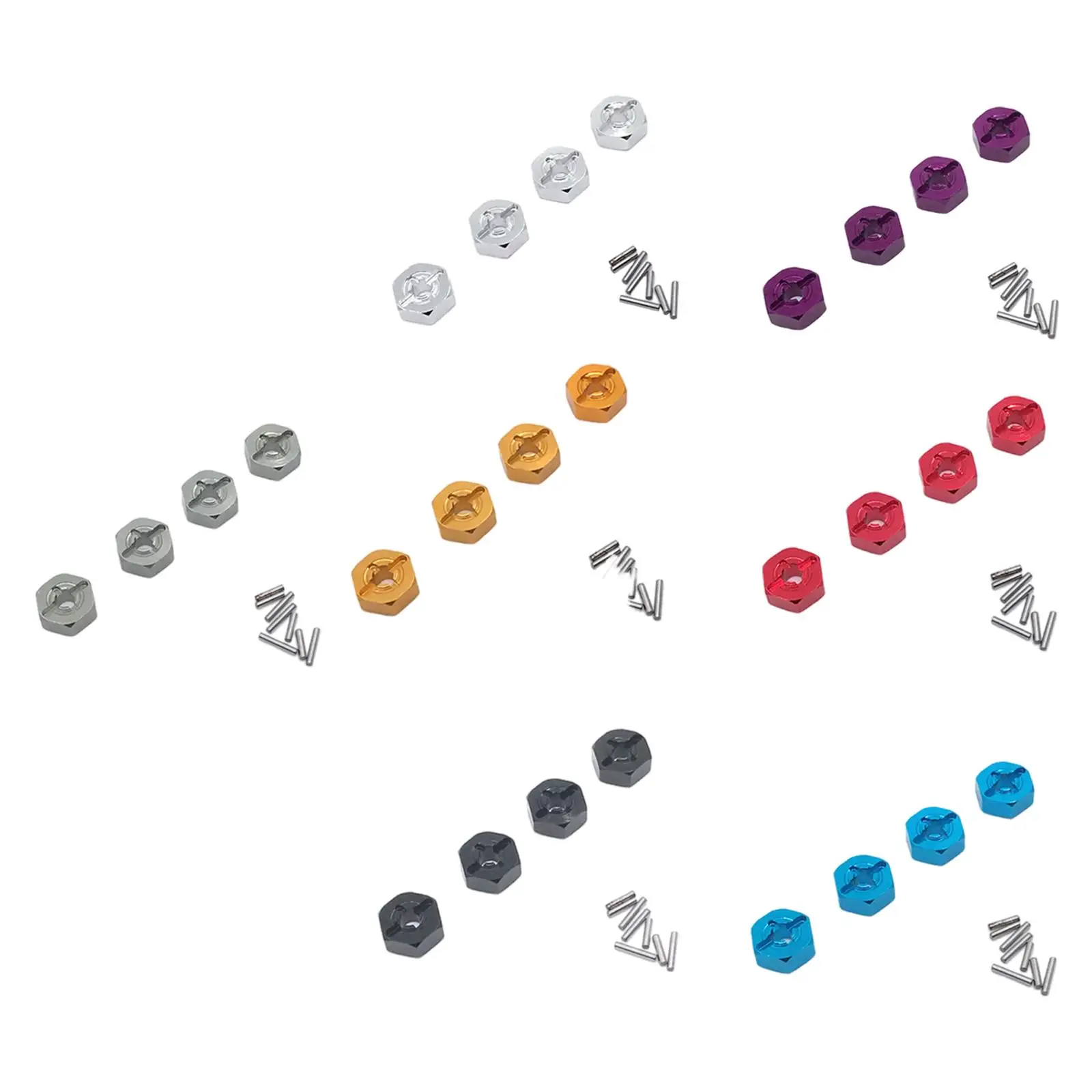 

4x адаптер для шестигранной ступицы колеса, обновленные детали, аксессуары для Wltoys 1/14 14400