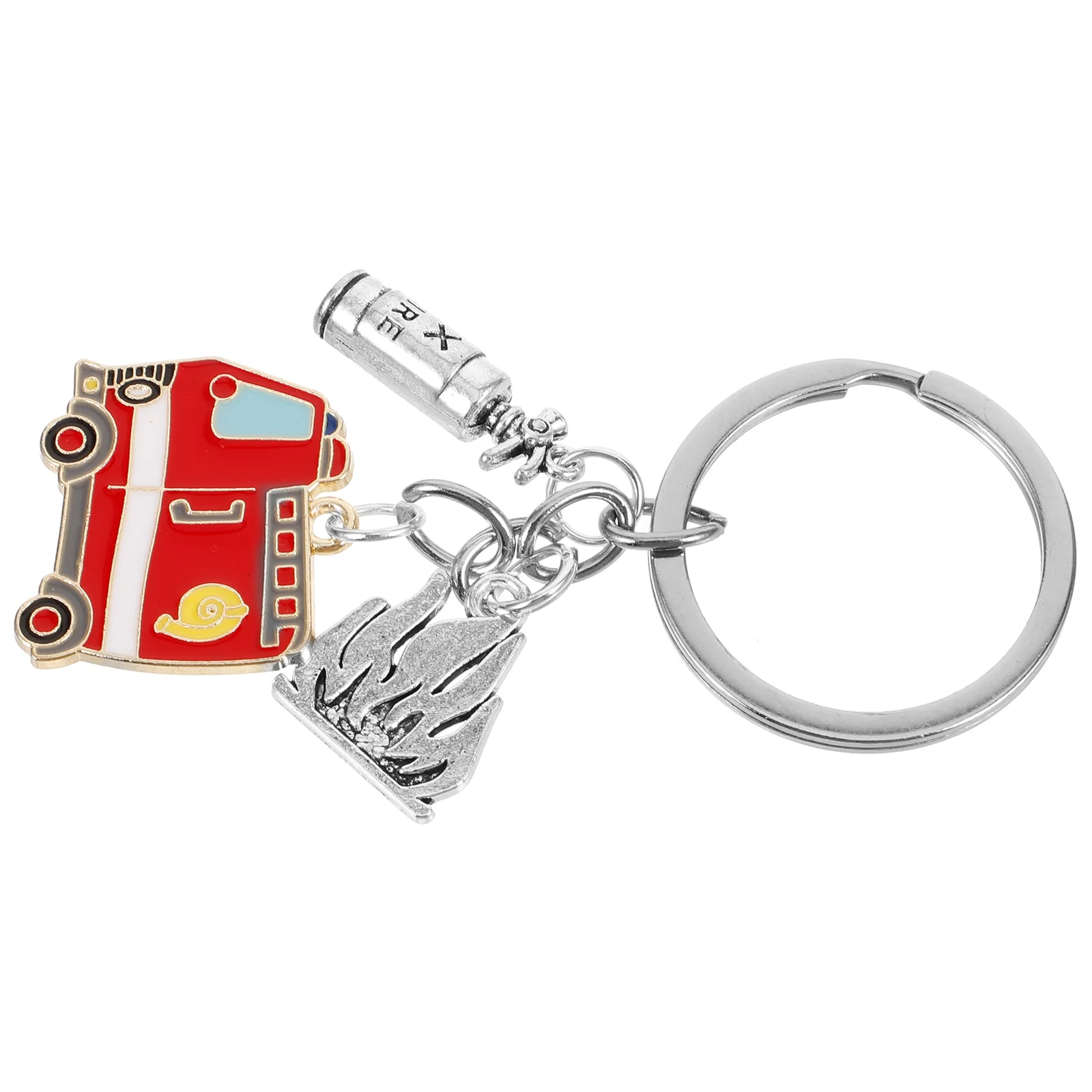 

Fire Truck Keychain Decoration Decorative Keys Holder Delicate Zinc Alloy Wallet