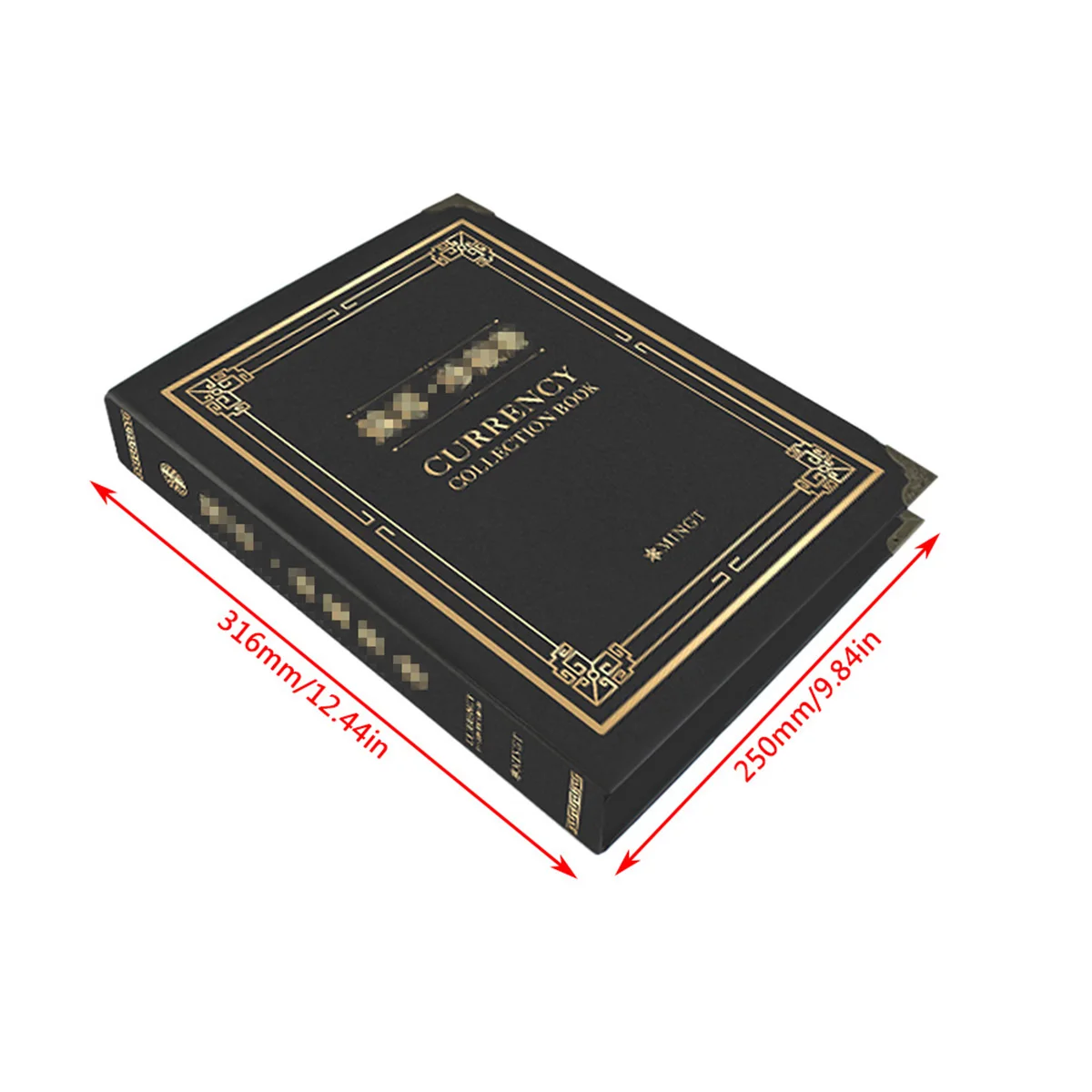 ألبوم أوراق شجر فضفاضة مكون من 3 فتحات مكون من 50 قطعة من كتاب جمع الأوراق النقدية بسعة كبيرة لجمع الأموال الورقية والطوابع #6